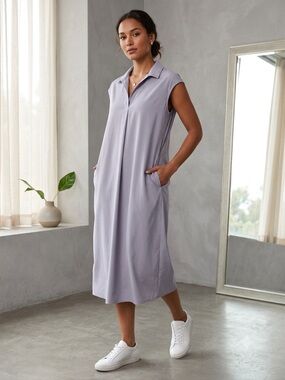 Athleta Daybreak sleeveless V-neck athletic hybrid dress purple XS